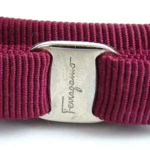 Salvatore Ferragamo Burgundy Headband with Bow Salvatore Ferragamo | Accessories | Salvatore Ferragamo  main image 4